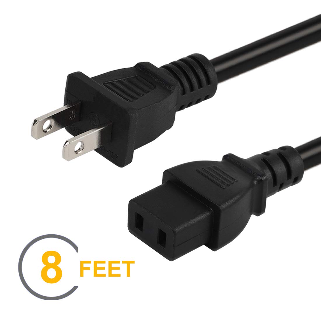 Amazon | 8フィート/2.5メートル Nema 1-15P - IEC 320 C9電源コード